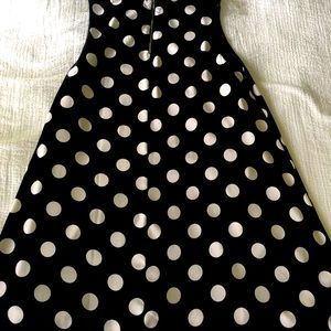 Polka Dot Funnel Neck Mini Dress